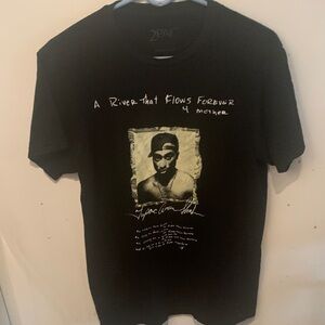 Tupac Shakur Black Official Crewneck T SZ Medium